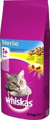 Whiskas сухой корм с курицей для стерилизованных кошек Sterile, 14 кг цена и информация | Сухой корм для кошек | pigu.lt