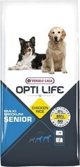 Versele-Laga Opti Life Senior Medium & Maxi šunims su vištiena ir ryžiais, 12.5 kg kaina ir informacija | Sausas maistas šunims | pigu.lt