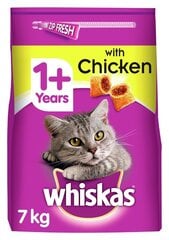 Whiskas suaugusioms katėms su vištiena, 7 kg kaina ir informacija | Whiskas Gyvūnų prekės | pigu.lt