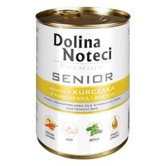 Dolina Noteci Premium Senior su vištiena, morkomis ir baziliku, 400 g kaina ir informacija | Konservai šunims | pigu.lt