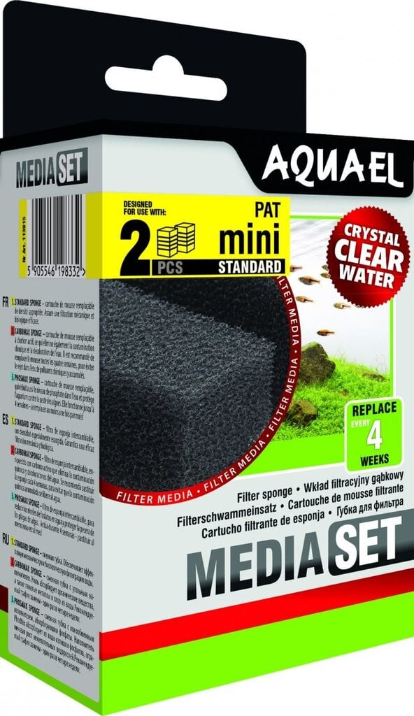 Aquael Fan Mini Plus kempinė filtravimo sistemai, 2 vnt. kaina ir informacija | Akvariumai ir jų įranga | pigu.lt