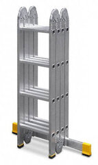 Алюминиевая лестница, 4x4 ступени цена и информация | Стремянки | pigu.lt