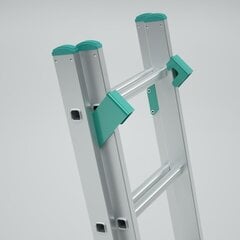 Алюминиевая лестница, универсальная, двусторонняя, выдвижная, 2x7 цена и информация | Стремянки | pigu.lt