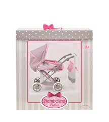 BAMBOLINA Boutique, коляска для кукол с сумкой, средняя, BD1608 цена и информация | Игрушки для девочек | pigu.lt