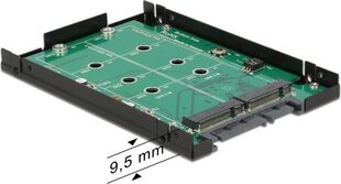 Delock 2.5″ Converter SATA 22 pin > 2 x M.2 with RAID with Enclosure (62590) kaina ir informacija | Komponentų priedai | pigu.lt