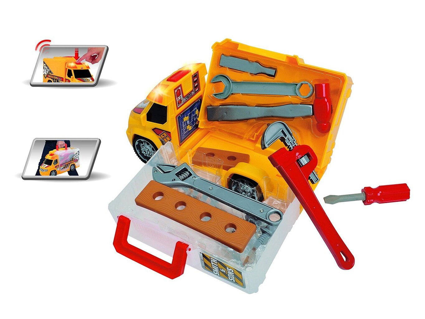 Meistro įrankių rinkinys automobilyje-lagaminėlyje Simba Dickie Toys цена и информация | Žaislai berniukams | pigu.lt