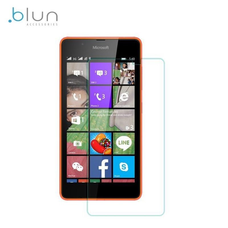 Blun Extreeme Shock 0.33mm / 2.5D apsauginis stiklas telefonui Microsoft 540 Lumia цена и информация | Apsauginės plėvelės telefonams | pigu.lt