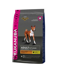 Eukanuba Adult​ сухой корм для взрослых собак средних пород с курицей, M, 18 кг цена и информация | Сухой корм для собак | pigu.lt