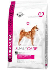 Сухой корм Eukanuba Daily Care с курицей для взрослых особей всех пород собак с чувствительным пищеварением , 12,5 кг цена и информация | Сухой корм для собак | pigu.lt