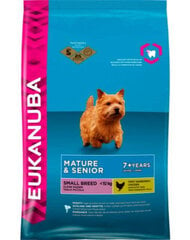 Eukanuba сухой корм Mature & Senior, S, 3 кг цена и информация | Сухой корм для собак | pigu.lt
