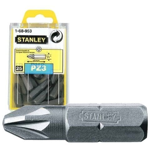 Kryžminiai antgaliai Stanley, PZ3 25mm ,25 vnt., 1-68-953 kaina ir informacija | Mechaniniai įrankiai | pigu.lt