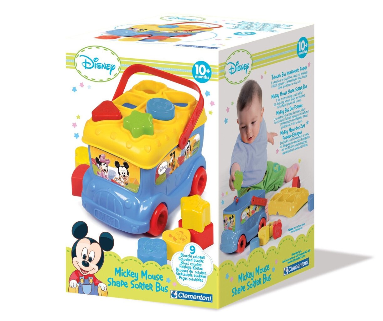 Formų rūšiuoklis Clementoni Disney Mickey Mouse, nuo 10 mėn kaina ir informacija | Žaislai kūdikiams | pigu.lt