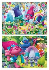 Dėlionė Puzzle Clementoni Troliai (Trolls), 2x60 det. kaina ir informacija | Dėlionės (puzzle) | pigu.lt