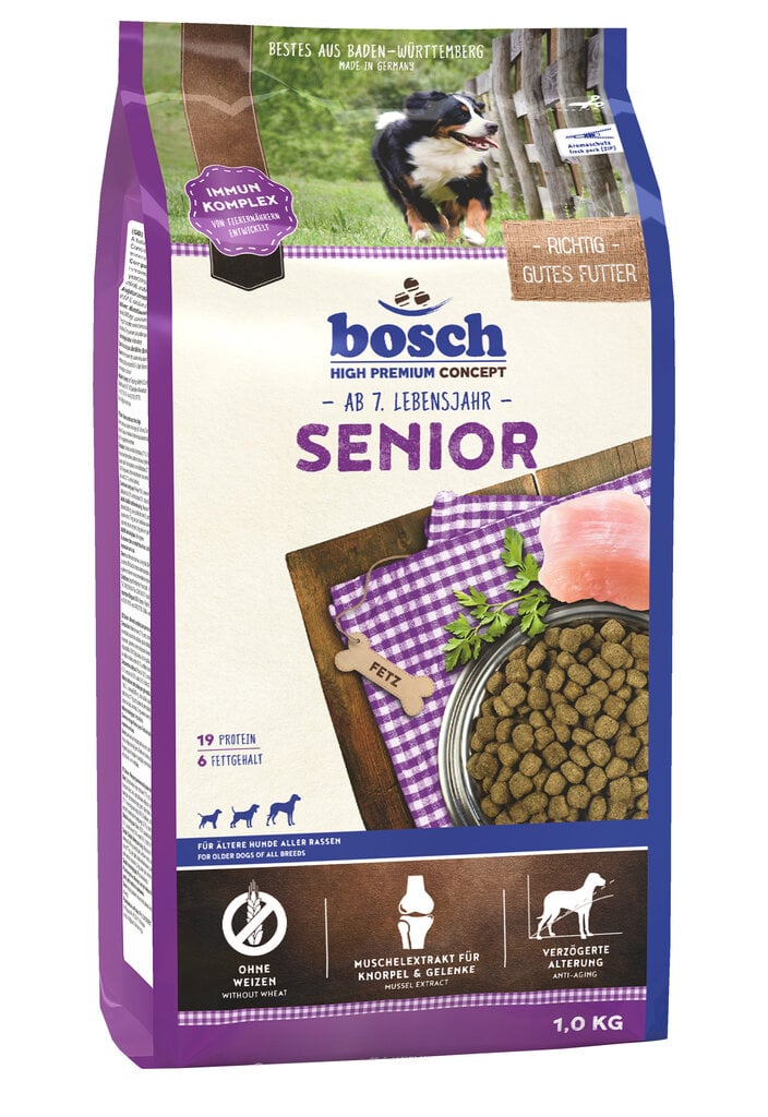 Bosch Petfood Senior (High Premium) 1kg цена и информация | Sausas maistas šunims | pigu.lt