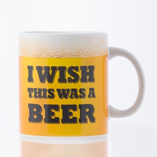 Milžiniškas puodelis "I wish this was a beer" цена и информация | Originalūs puodeliai | pigu.lt