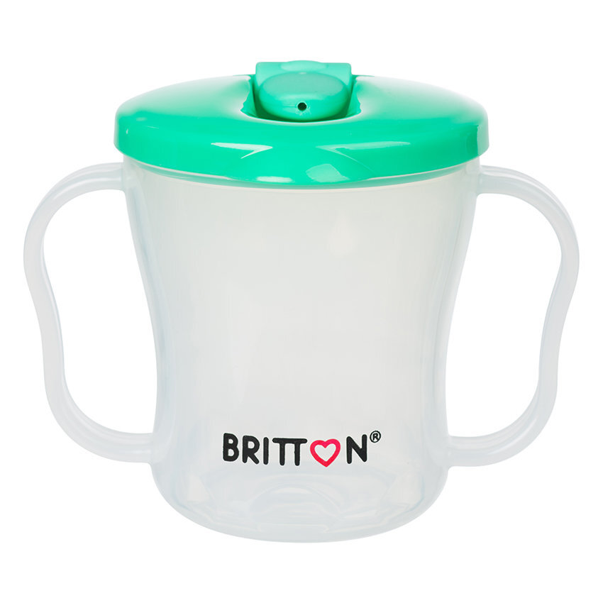 Pirmasis puodelis BRITTON, 200 ml, žalias цена и информация | Buteliukai kūdikiams ir jų priedai | pigu.lt