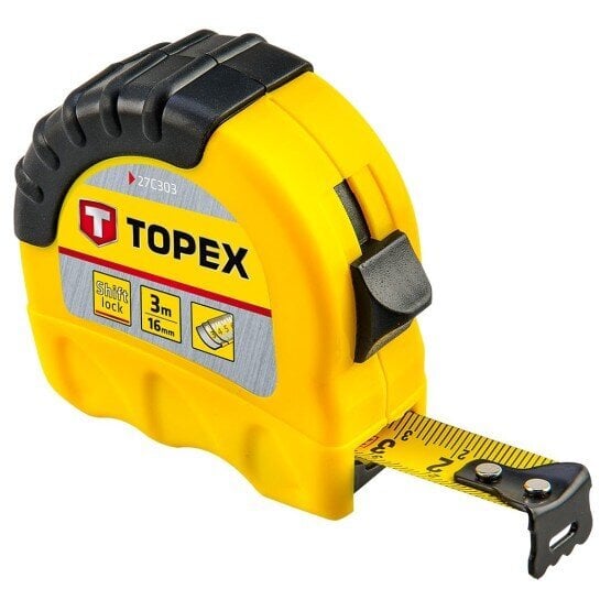 Ruletė gumuota Schift Lock Topex 3mx16mm цена и информация | Mechaniniai įrankiai | pigu.lt