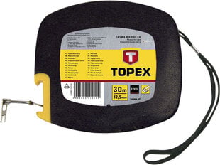 Измерительная рулетка 12,5 мм Topex 30м (металлическая) цена и информация | Механические инструменты | pigu.lt