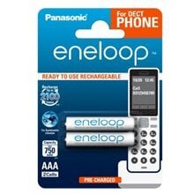 Panasonic eneloop аккумуляторные батарейки AAA 750 2BP Dect цена и информация | Батарейки | pigu.lt