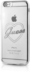 GUESS GUHCP7TRHS Signature Heart Супер тонкий прочный силиконовый Чехол-крышка Apple iPhone 7 4.7inch Прозрачно Серебристый цена и информация | Чехлы для телефонов | pigu.lt