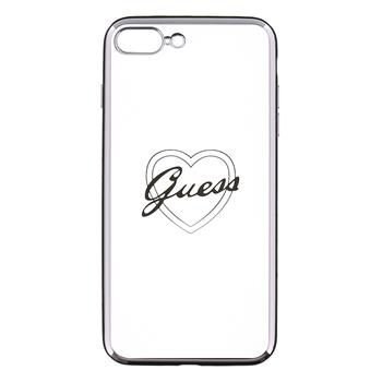 Apsauginis dėklas GUESS Signature Heart skirtas Apple iPhone 7 Plus 5.5", Skaidri/Sidabrinė kaina ir informacija | Telefono dėklai | pigu.lt
