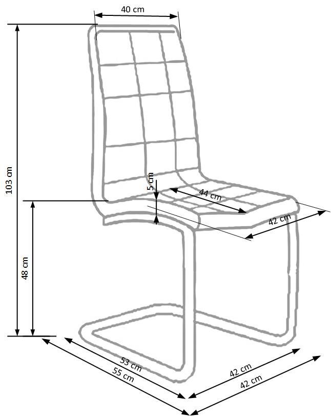 4-ių kėdžių komplektas Halmar K147, juodas kaina ir informacija | Virtuvės ir valgomojo kėdės | pigu.lt