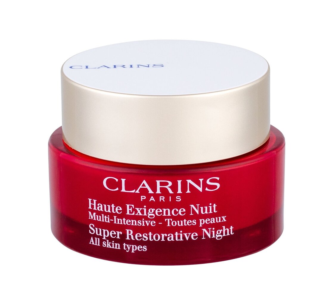 Naktinis veido kremas nuo raukšlių Clarins Super Restorative 50 ml kaina ir informacija | Veido kremai | pigu.lt