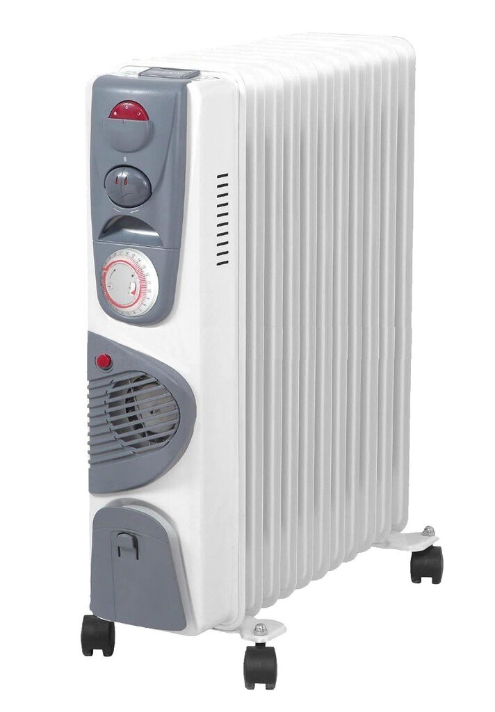 Tepalinis radiatorius Volteno VO0275 su ventiliatorium ir laikmačiu, 11 sekcijų kaina ir informacija | Šildytuvai | pigu.lt