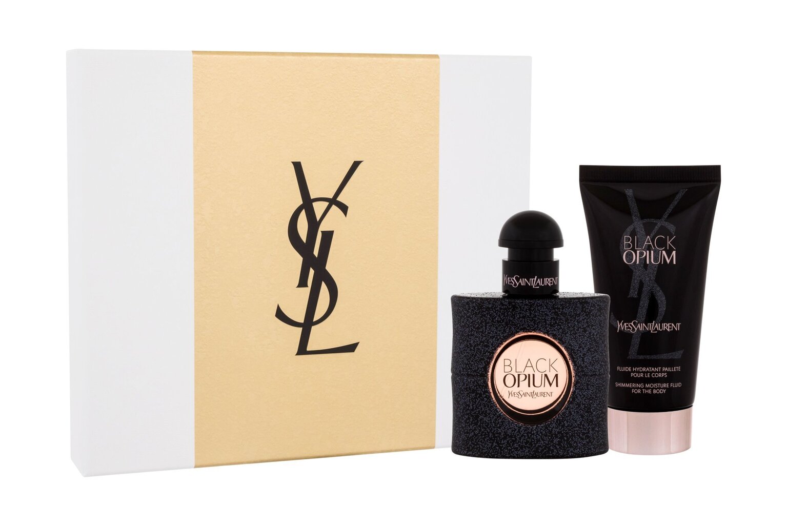 Rinkinys Yves Saint Laurent Black Opium: EDP moterims, 30 ml + kūno pienelis, 50 ml цена и информация | Kvepalai moterims | pigu.lt