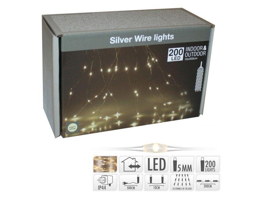 Girliandų užuolaida Silverwire, 200 LED цена и информация | Girliandos | pigu.lt
