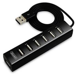 Unitek - HUB 7x USB2.0 CZARNY; Y-2160 цена и информация | Адаптеры, USB-разветвители | pigu.lt