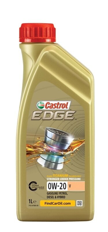 Castrol Edge 0W-20 V Volvo variklio alyva, 1L kaina ir informacija | Variklinės alyvos | pigu.lt