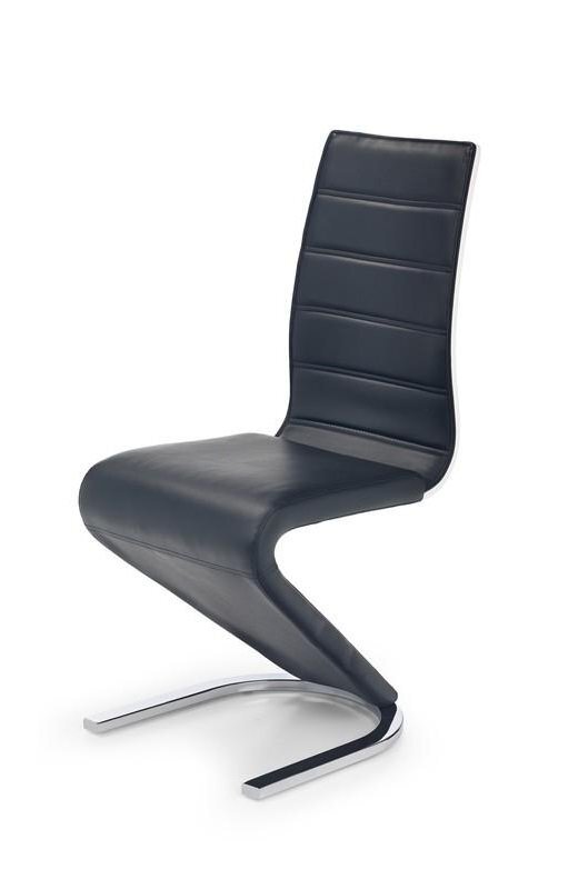 2-jų kėdžių komplektas Halmar K194, juodas/baltas kaina ir informacija | Virtuvės ir valgomojo kėdės | pigu.lt