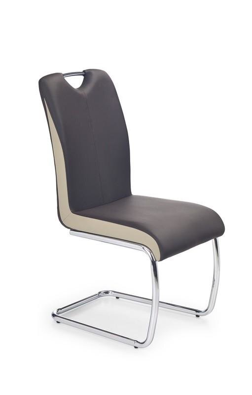 4-ių kėdžių komplektas Halmar K184, rudas/kreminis kaina ir informacija | Virtuvės ir valgomojo kėdės | pigu.lt