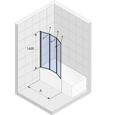 Vonios sienelė Riho Alta 100 cm kaina ir informacija | Priedai vonioms, dušo kabinoms | pigu.lt