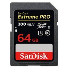 Atminties kortelė „Secure Digital Extreme Pro 64GB 300 / 260MB / s, UHS-II / U3“ цена и информация | Atminties kortelės fotoaparatams, kameroms | pigu.lt