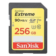 SanDisk SDXC 256GB Extreme UHS-I U3 V30 90/60 MB/s цена и информация | Карты памяти для фотоаппаратов, камер | pigu.lt