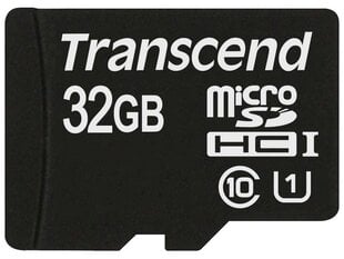 Карта памяти MICRO SDHC 32GB UHS-I/CLASS10 TS32GUSDCU1 TRANSCEND цена и информация | Карты памяти для телефонов | pigu.lt