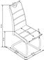 4-ių kėdžių komplektas Halmar K211, baltas kaina ir informacija | Virtuvės ir valgomojo kėdės | pigu.lt