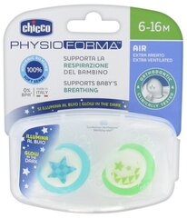 Silikoninis čiulptukas Chicco Physio Air, Neutral 6+ mėn. 2 vnt. цена и информация | Пустышки | pigu.lt