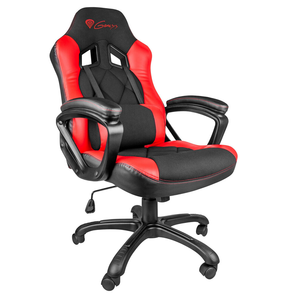 Žaidimų kėdė Genesis Nitro 330, juoda/raudona цена и информация | Biuro kėdės | pigu.lt