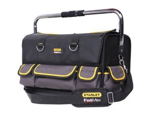 Įrankių krepšys Stanley, pilna darbo vieta su nuleidžiamu šoniniu laikymo skyriumi, kelių kišenių įrankių laikikliu, FMST1-70719 kaina ir informacija | Įrankių dėžės, laikikliai | pigu.lt
