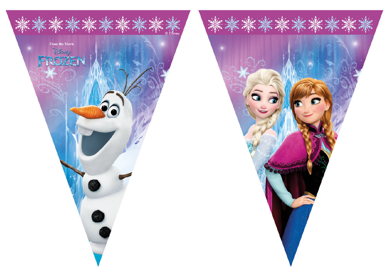 Vėliavėlių girlianda Frozen, įvairių spalvų, 9 vnt. цена и информация | Dekoracijos šventėms | pigu.lt
