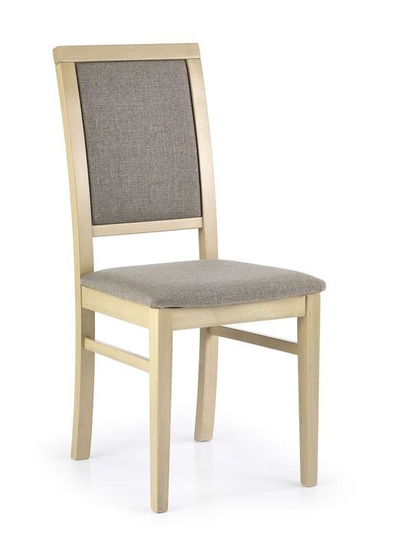 2-jų kėdžių komplektas Halmar Sylwek I, ąžuolo/pilkos spalvos цена и информация | Virtuvės ir valgomojo kėdės | pigu.lt