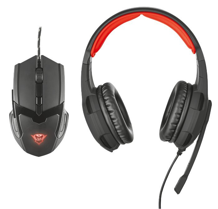 GXT 784 2-in-1 Gaming Set With Headset & Mouse kaina ir informacija | Ausinės | pigu.lt