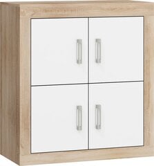 Шкафчик Verin 4D, цвет дуба, белый цена и информация | Шкафчики в гостиную | pigu.lt