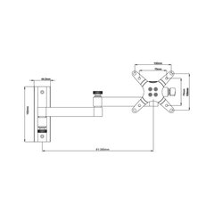 Manhattan TV LCD/LED/PDP двойное настенное крепление 13-27'' 15 кг VESA цена и информация | Кронштейны и крепления для телевизоров | pigu.lt