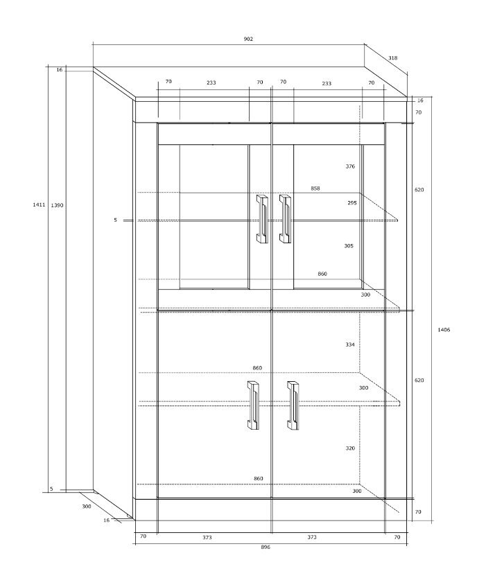 Vitrina Verin 2DW, balta/juoda kaina ir informacija | Vitrinos, indaujos | pigu.lt