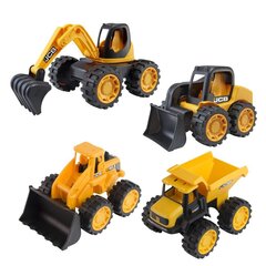 Darbinių automobilių rinkinys JCB, 4 d. kaina ir informacija | Žaislai berniukams | pigu.lt