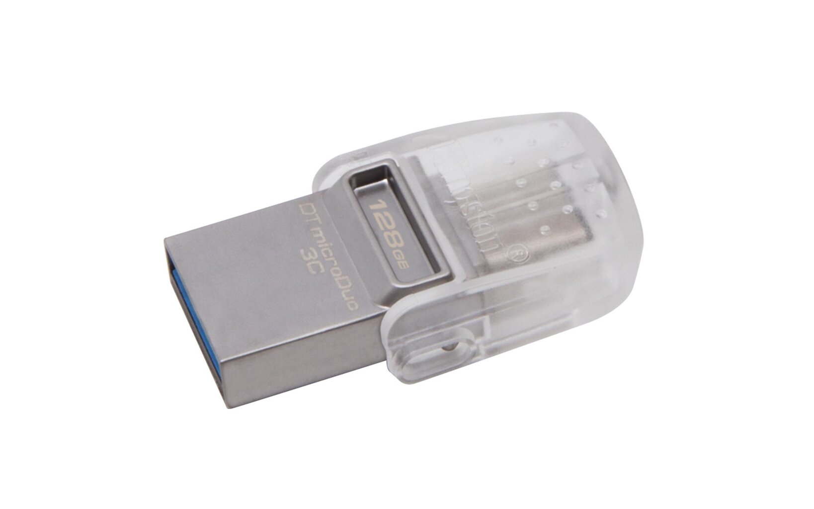 KINGSTON 128GB DT microDuo 3C, USB3.0/3.1 + Type-C flash drive kaina ir informacija | USB laikmenos | pigu.lt